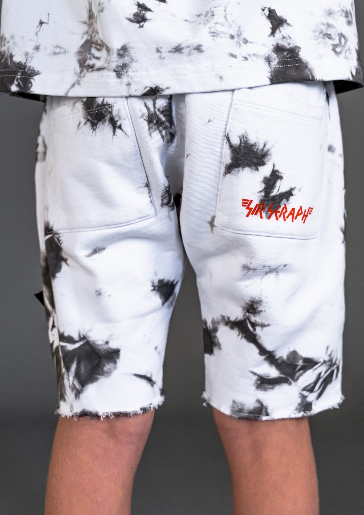 Sir Seraph RELAXED SHORTS – BLACK AND WHITE TIE DYE