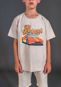 Sir Seraph RACE CAR PRINT TEE – BONE