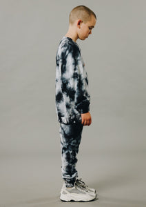 Sir Seraph 'TIE DYE’ SWEATSHIRT – DARK NAVY/OFF WHITE