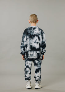 Sir Seraph 'TIE DYE’ SWEATSHIRT – DARK NAVY/OFF WHITE