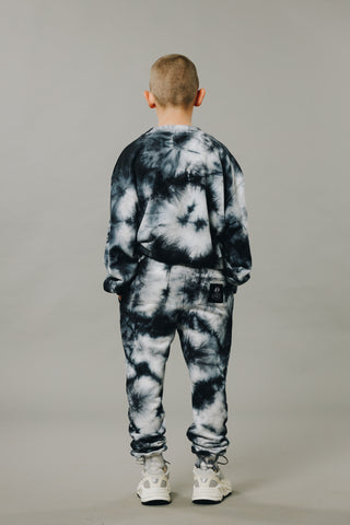 Sir Seraph TIE DYE’ TRACKPANT - DARK NAVY/OFF WHITE